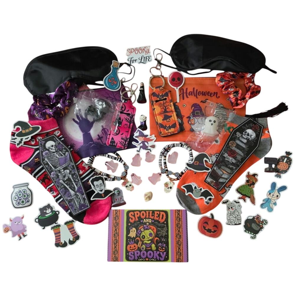 Boo Box for 2! Halloween Socks, Mochi, Stickers, and More!